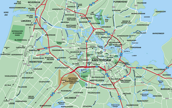 Map of Amsterdam Metropolitan Area