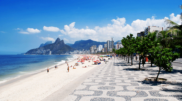 Ipanema Beach in Rio de Janeiro, Brazil