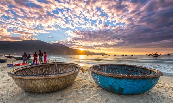 Early Morning Fishing in Da Nang, Vietnam