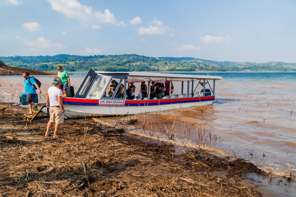 Ferry Crossing Laguna de Arenal in Costa Rica