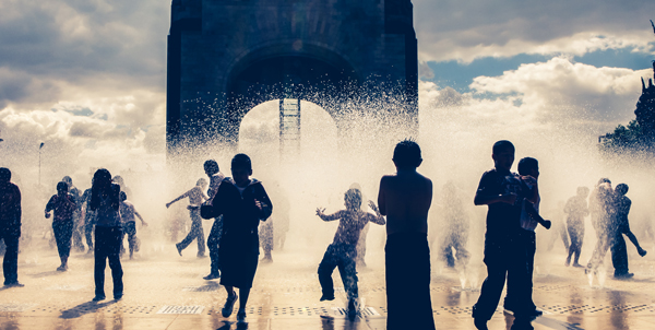 The Fountains at Revolution Monument in Mexico City
