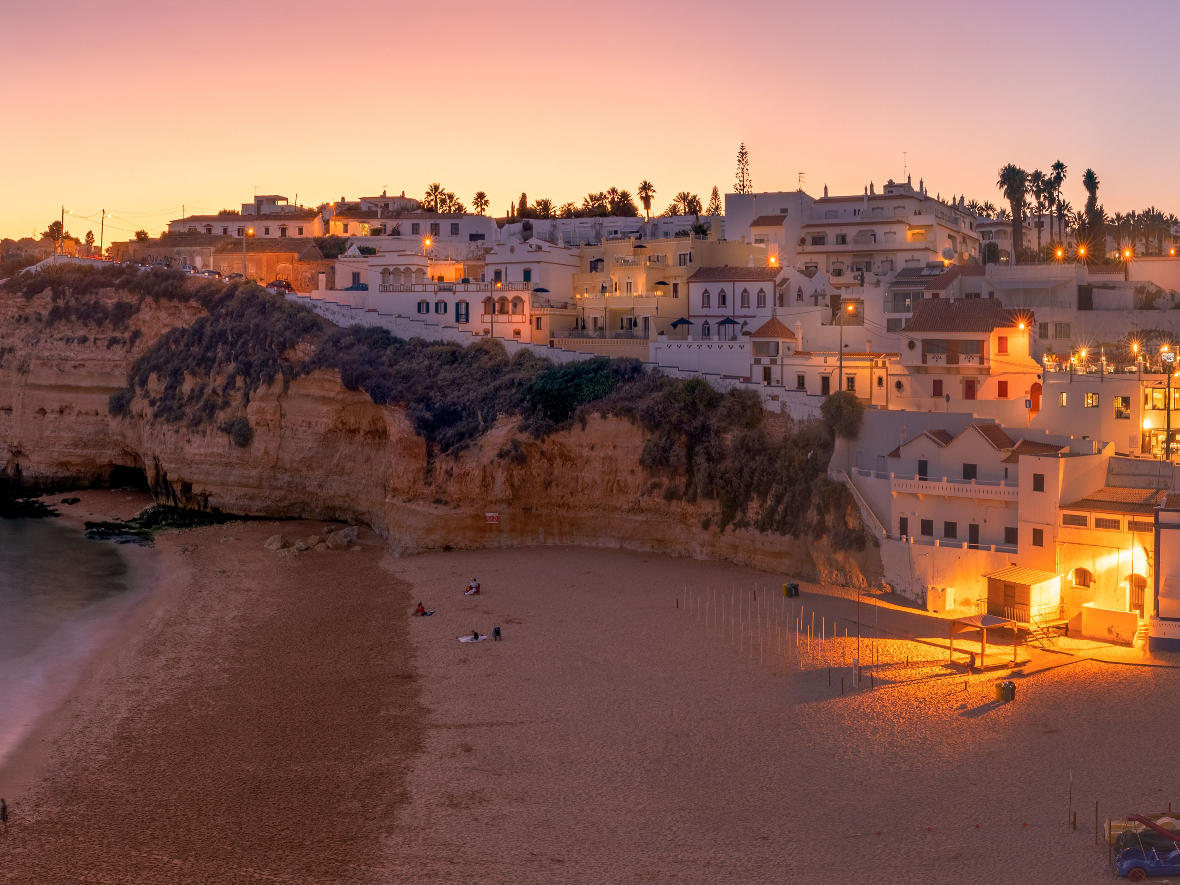 Evening on Carvoeiro Beach in The Algarve