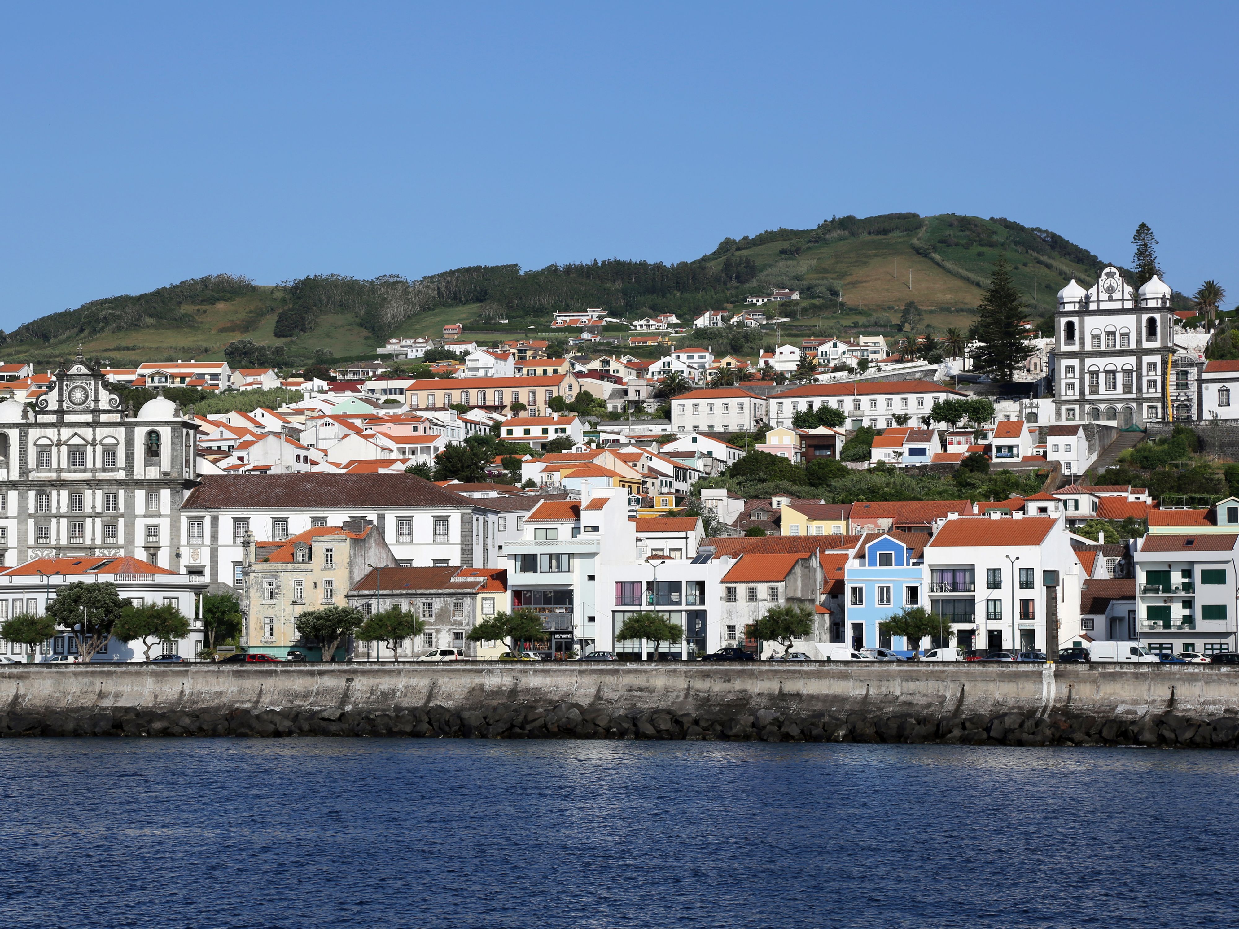 Horta on Faial Island in The Azores (Portugal)
