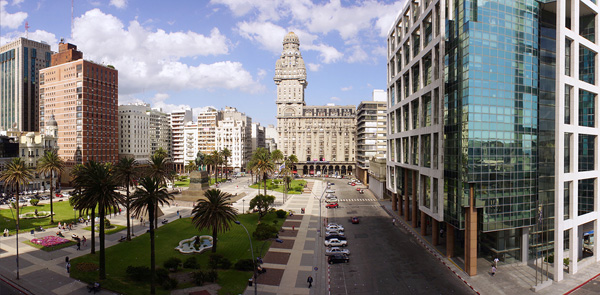 Independence Square in Montevideo, Uruguay