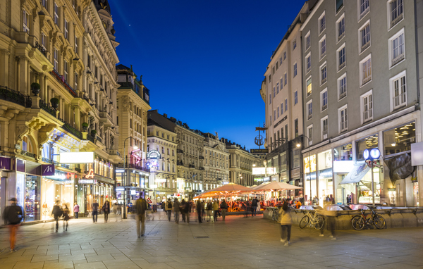 Graben Street in Vienna, Austria